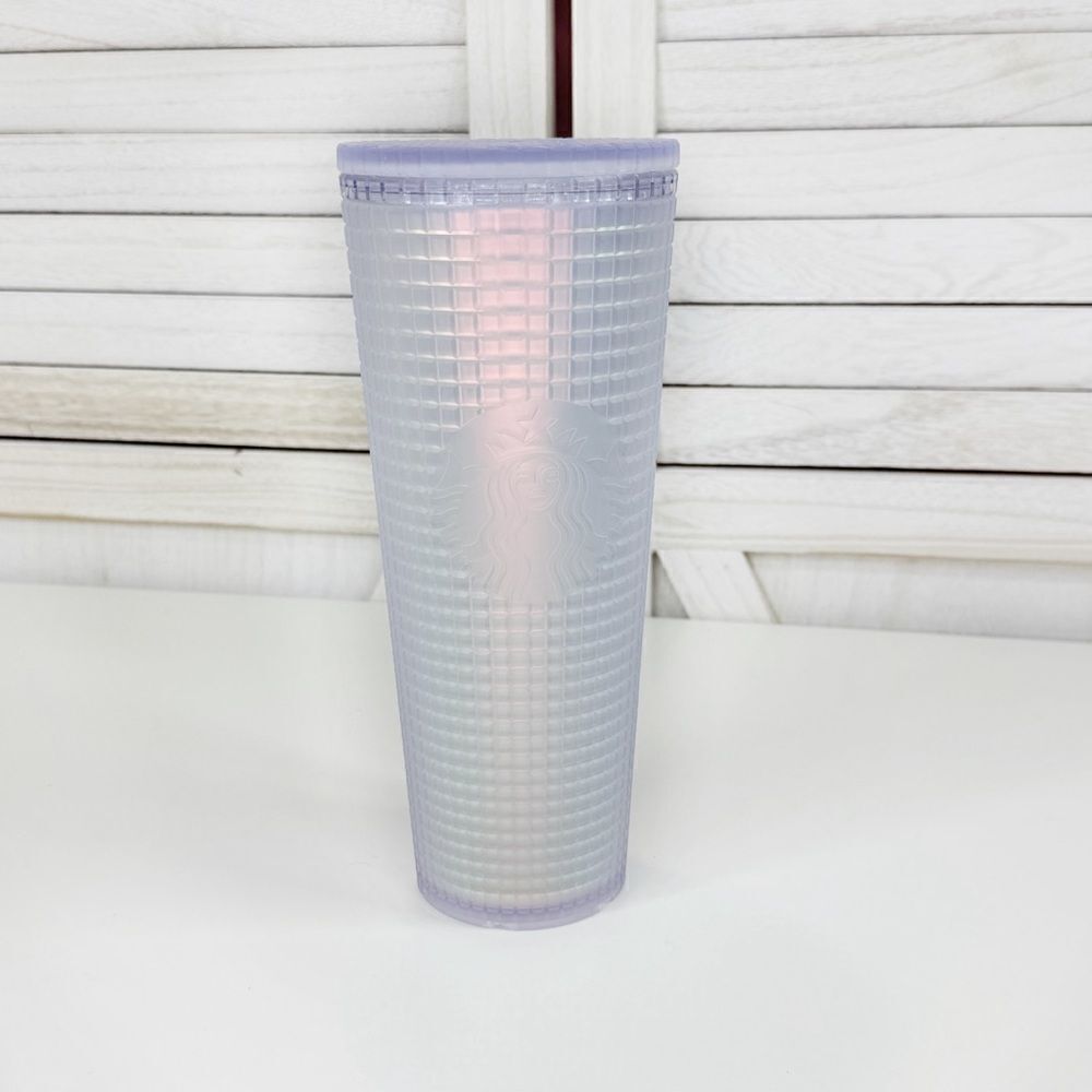 Starbucks Iridescent Unicorn Grid Frosted Tumbler Cup 24oz